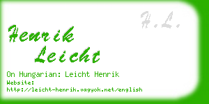 henrik leicht business card